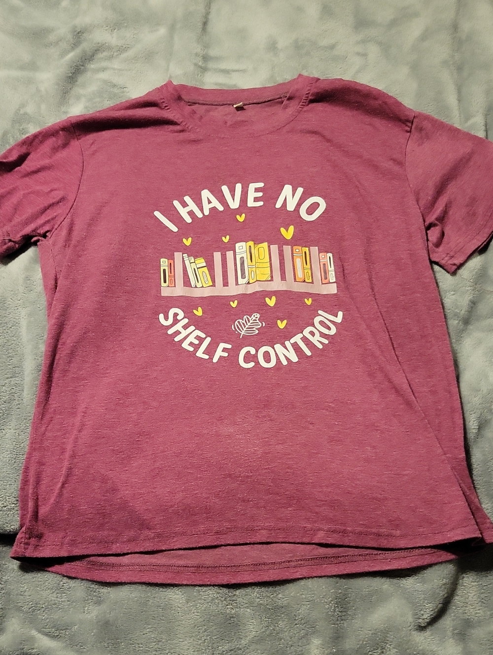 I Have No Shelf Control Graphic Tee - Plum - Womens